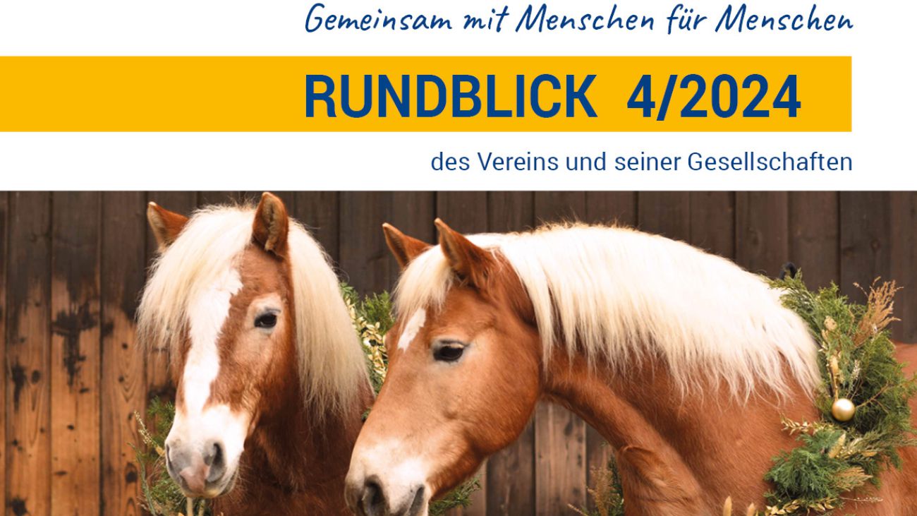 Titel der Ausgabe mit festlich geschmückten Pferden